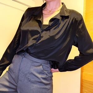 Vintage Black Blouse